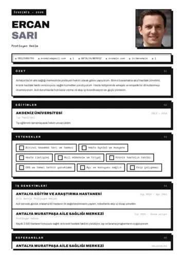 Pratisyen Hekim Cv Örnekleri cv indir